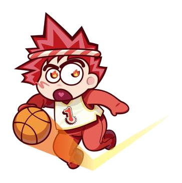 Striking cartoon character